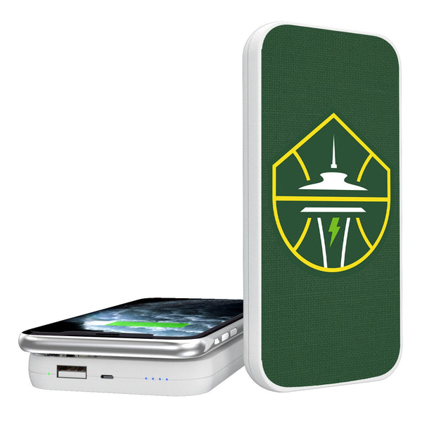 Seattle Storm Solid 5000mAh Portable Wireless Charger