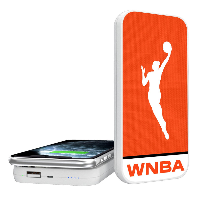 WNBA Solid Wordmark 5000mAh Portable Wireless Charger
