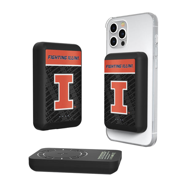 Illinois Fighting Illini Endzone Plus Wireless Mag Power Bank