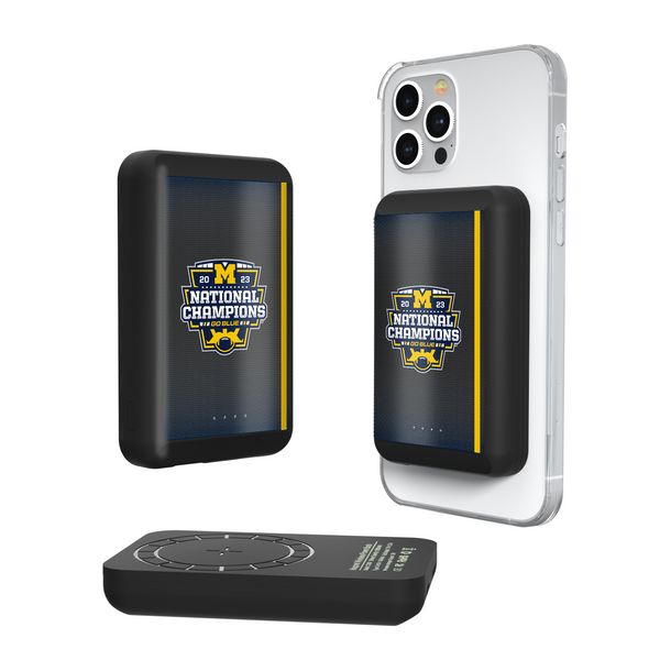 Michigan Wolverines 2023 College Football Playoff National Champion Wireless Mag Power Bank