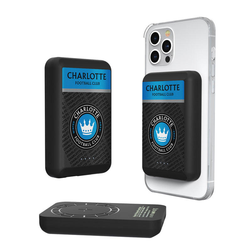Charlotte FC  Endzone Plus 5000mAh Magnetic Wireless Charger