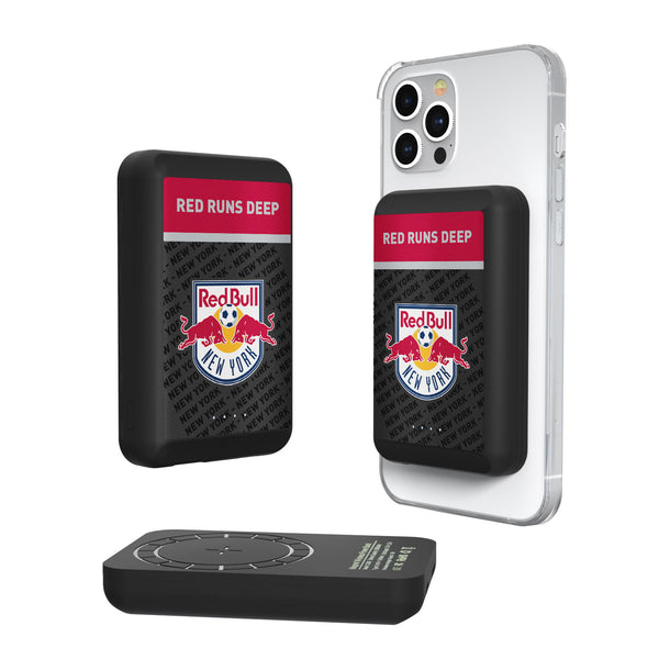 New York Red Bulls  Endzone Plus 5000mAh Magnetic Wireless Charger