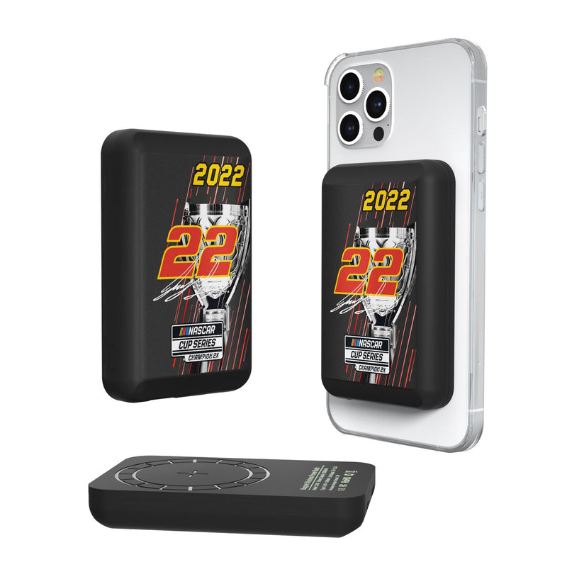 Joey Logano Penske 22 2022 NASCAR Champ Wireless Mag Power Bank