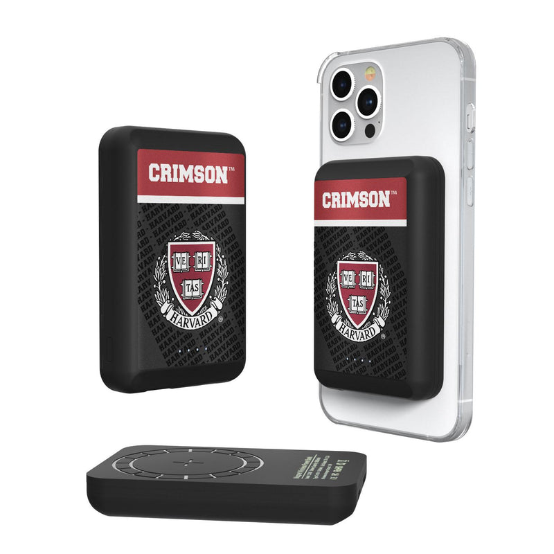 Harvard Crimson Endzone Plus Wireless Mag Power Bank