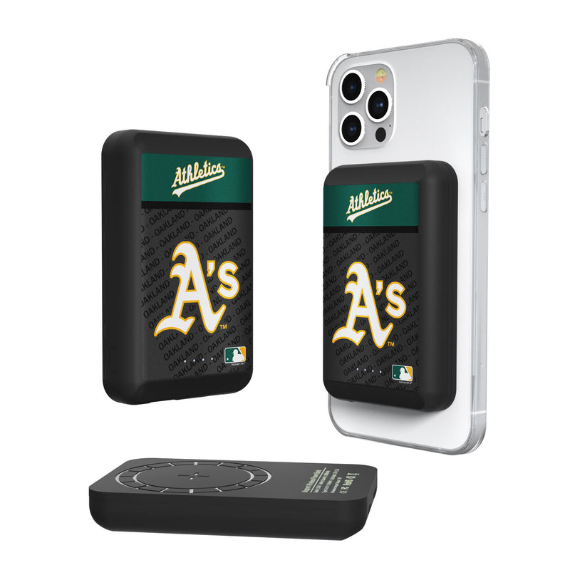 Oakland Athletics Endzone Plus 5000mAh Magnetic Wireless Charger