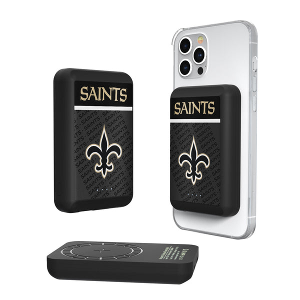 New Orleans Saints Endzone Plus 5000mAh Magnetic Wireless Charger