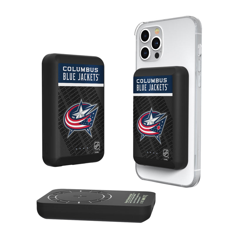 Columbus Blue Jackets Endzone Plus 5000mAh Magnetic Wireless Charger