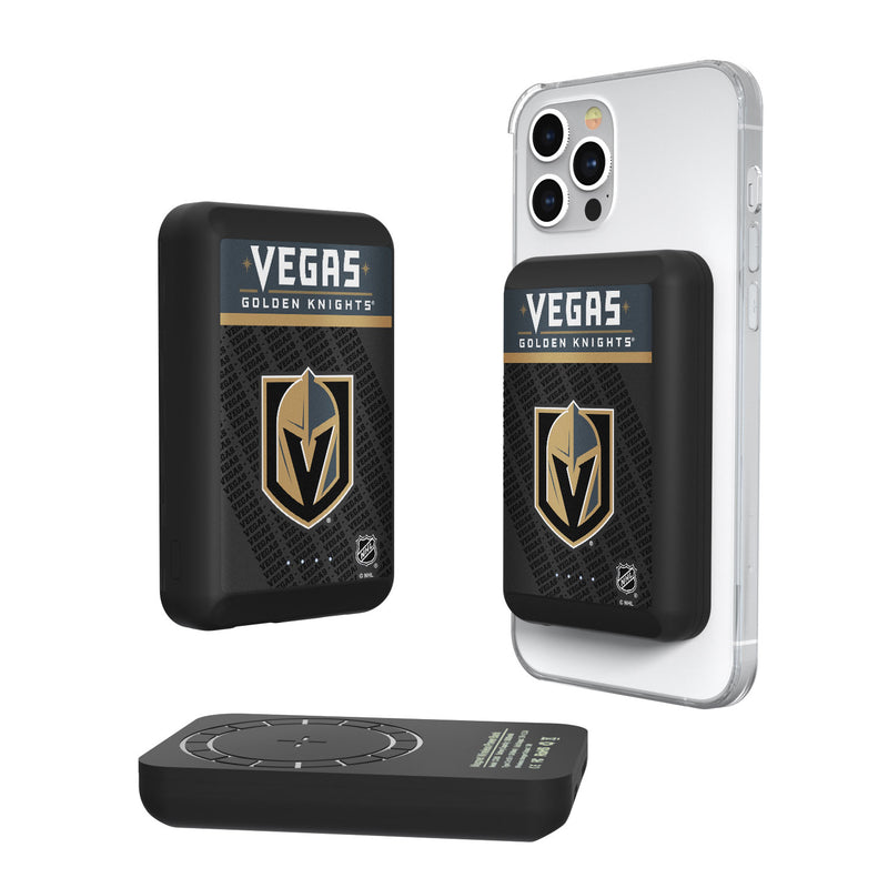 Vegas Golden Knights Endzone Plus Wireless Mag Power Bank
