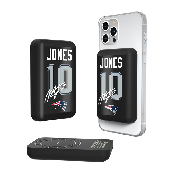 Mac Jones New England Patriots 10 Ready Wireless Mag Power Bank