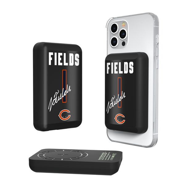 Justin Fields Chicago Bears 1 Ready Wireless Mag Power Bank