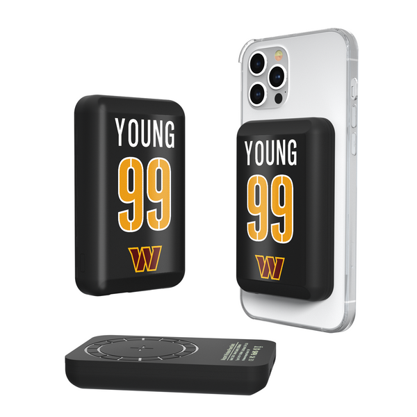 Chase Young Washington Commanders 99 Ready Wireless Mag Power Bank