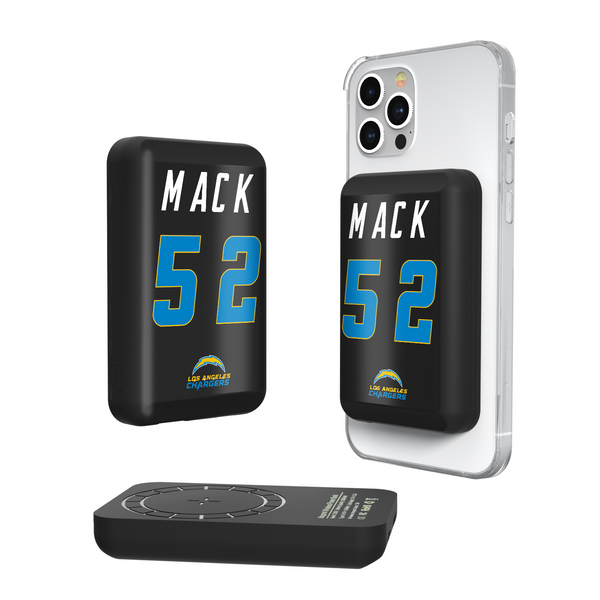 Khalil Mack Los Angeles Chargers 52 Ready Wireless Mag Power Bank