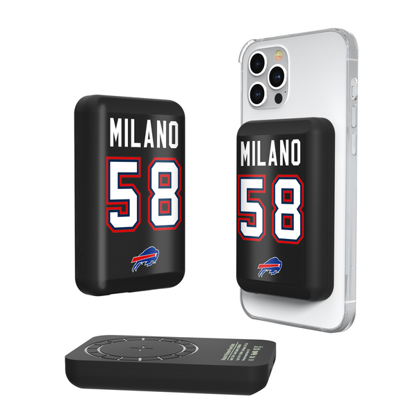 Matt Milano Buffalo Bills 58 Ready Wireless Mag Power Bank