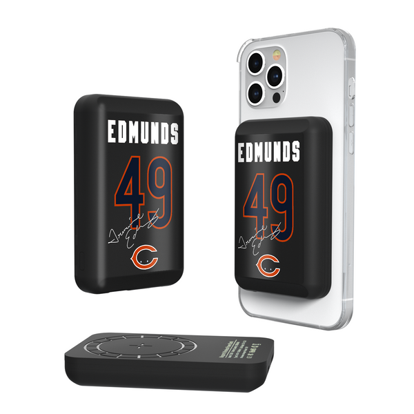 Tremaine Edmunds Chicago Bears 49 Ready Wireless Mag Power Bank