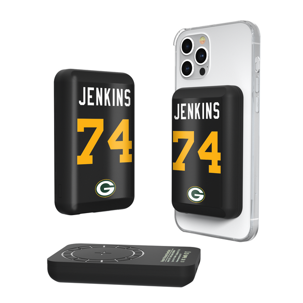 Elgton Jenkins Green Bay Packers 74 Ready Wireless Mag Power Bank