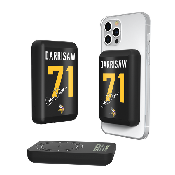 Christian Darrisaw Minnesota Vikings 71 Ready Wireless Mag Power Bank