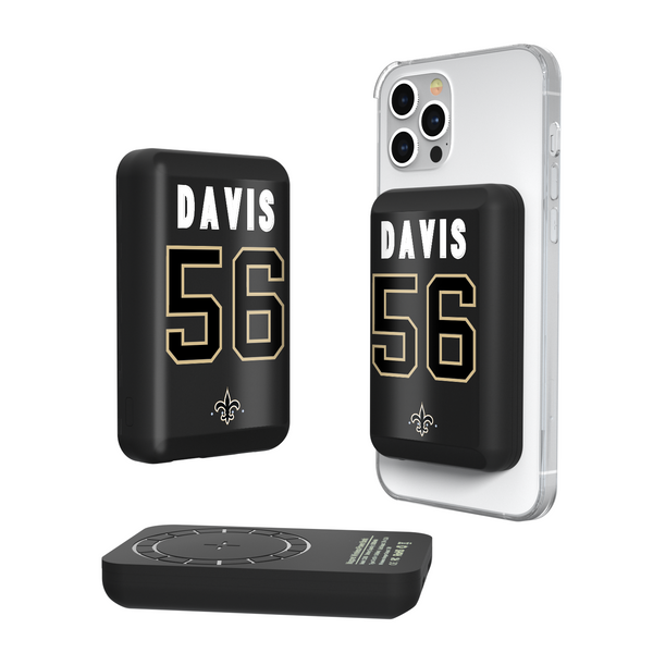 Demario Davis New Orleans Saints 56 Ready Wireless Mag Power Bank