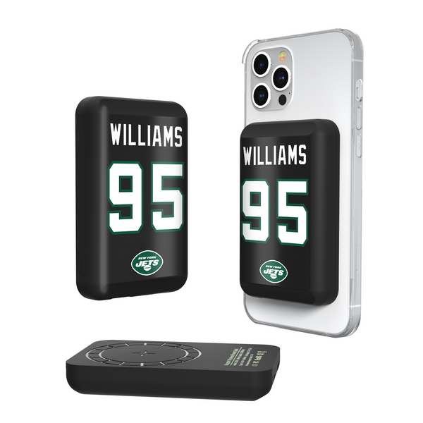 Quinnen Williams New York Jets 95 Ready Wireless Mag Power Bank