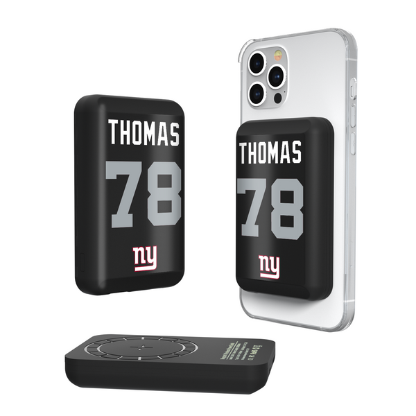 Andrew Thomas New York Giants 78 Ready Wireless Mag Power Bank