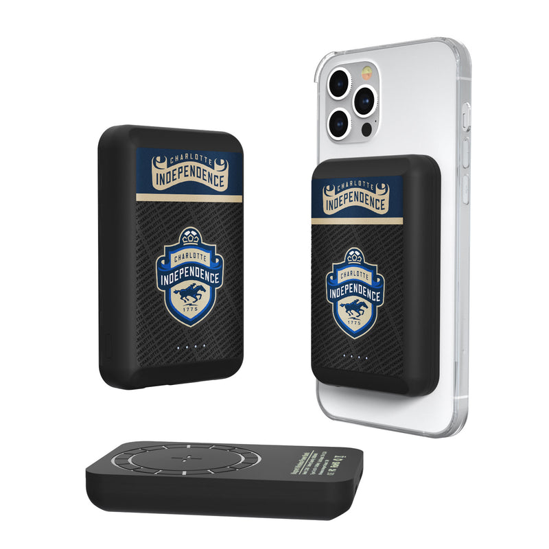 Charlotte Independence  Endzone Plus 5000mAh Magnetic Wireless Charger