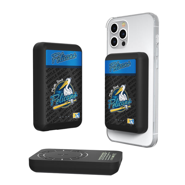 Myrtle Beach Pelicans Endzone Plus Wireless Mag Power Bank