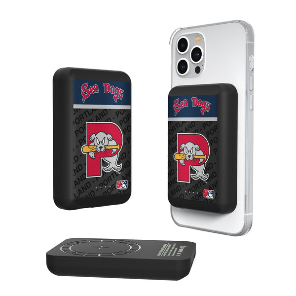 Portland Sea Dogs Endzone Plus Wireless Mag Power Bank