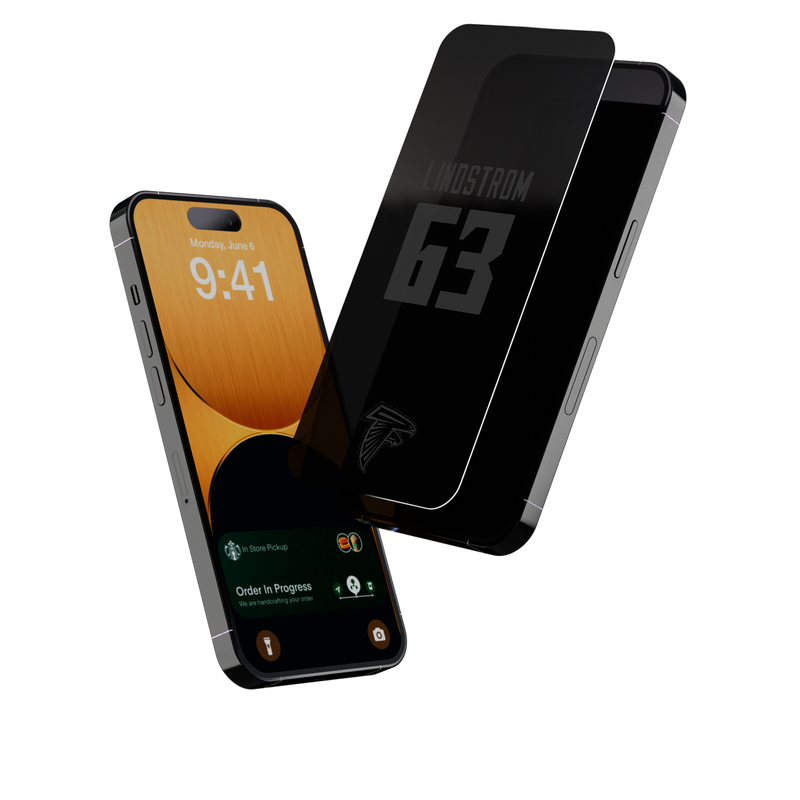 Chris Lindstrom Atlanta Falcons 63 Standard iPhone Privacy Screen Protector