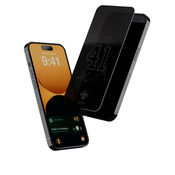 Alvin Kamara New Orleans Saints 41 Standard iPhone Privacy Screen Protector