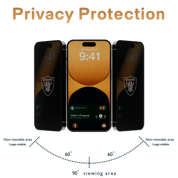 Las Vegas Raiders Etched Privacy Screen Protector