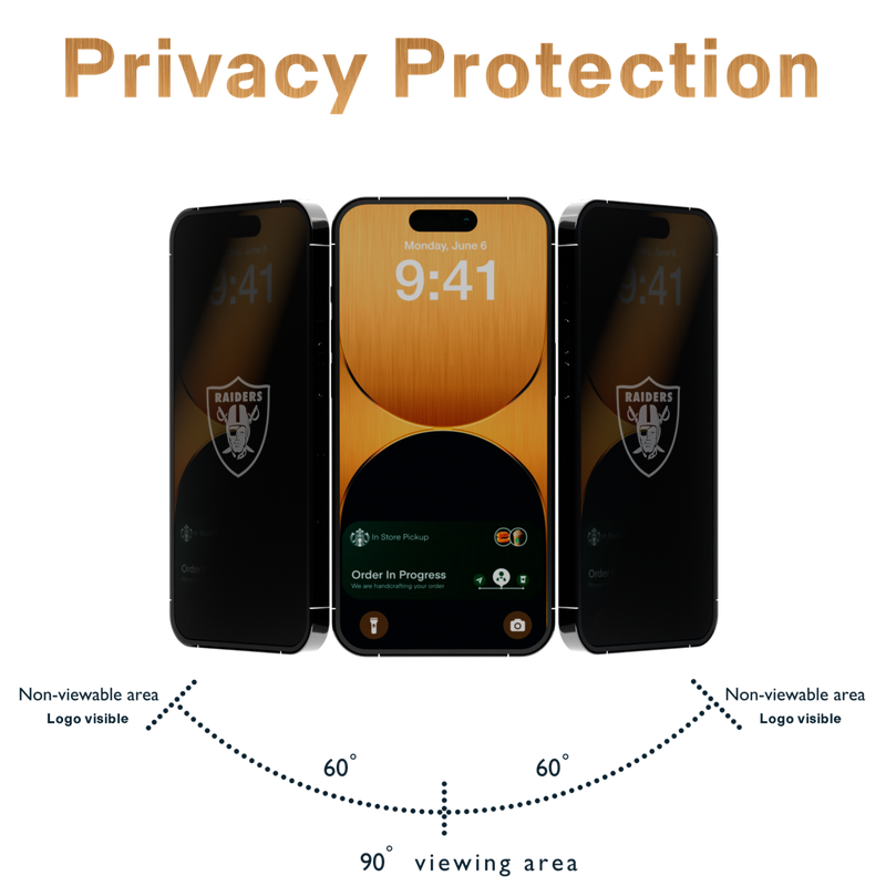 Las Vegas Raiders Etched Privacy Screen Protector