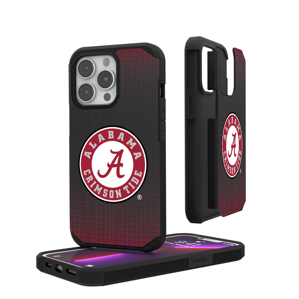 Alabama Crimson Tide Linen iPhone Rugged Phone Case