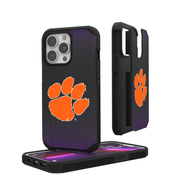 Clemson Tigers Linen iPhone Rugged Phone Case