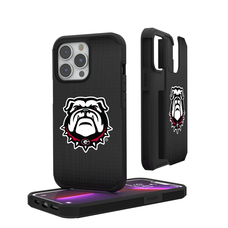 Georgia Bulldogs Linen iPhone Rugged Phone Case