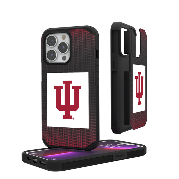 Indiana Hoosiers Linen iPhone Rugged Phone Case