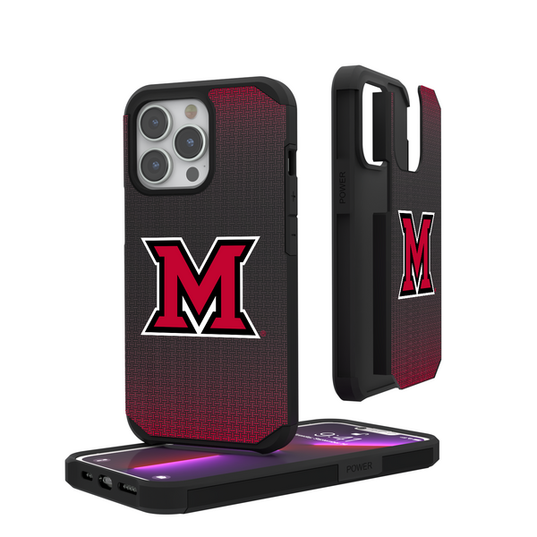 Miami RedHawks Linen iPhone Rugged Phone Case