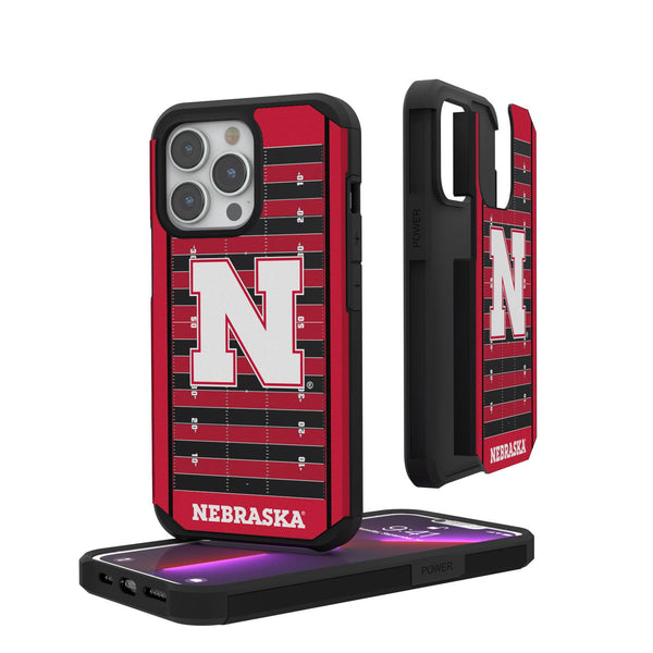 Nebraska Huskers N Football Field iPhone Rugged Case