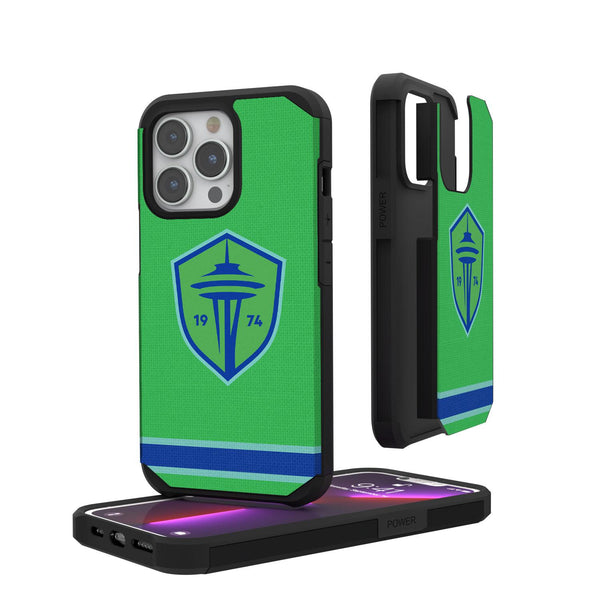 Seattle Sounders FC   Stripe iPhone Rugged Phone Case