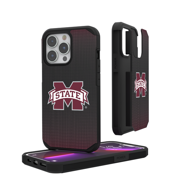 Mississippi State Bulldogs Linen iPhone Rugged Phone Case