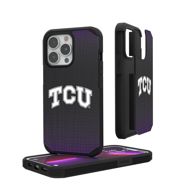 Texas Christian Horned Frogs Linen iPhone Rugged Phone Case