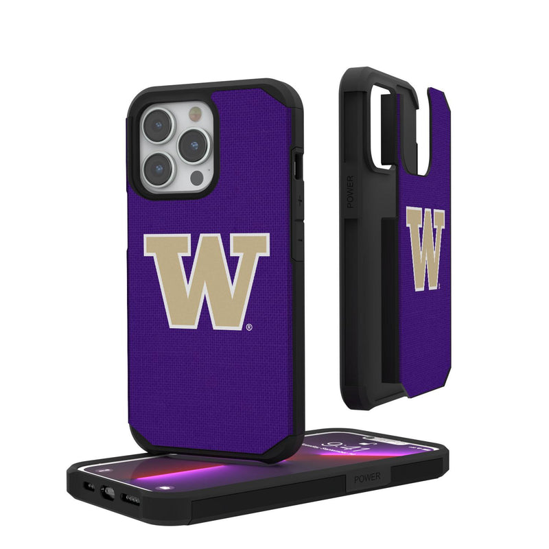 Washington Huskies Solid iPhone Rugged Case