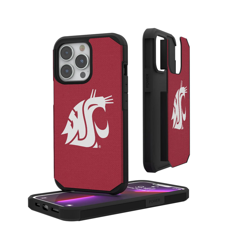 Washington State Cougars Solid iPhone Rugged Case