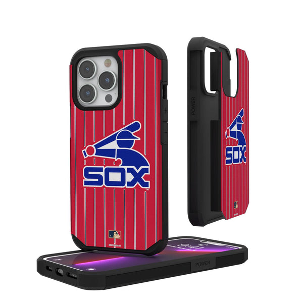 Chicago White Sox 1976-1981 - Cooperstown Collection Pinstripe iPhone Rugged Case