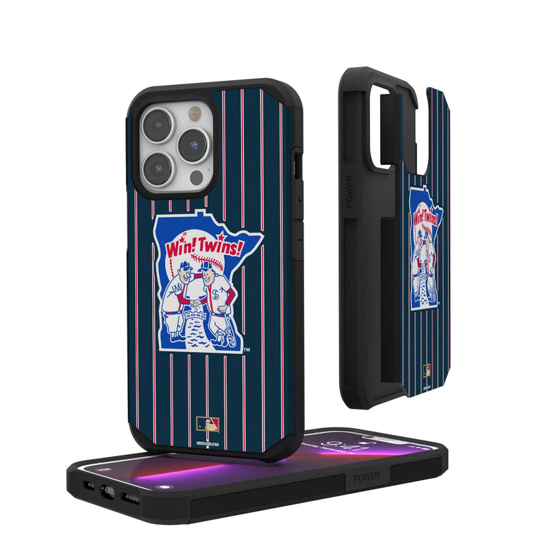 Minnesota Twins 1976-1986 - Cooperstown Collection Pinstripe iPhone Rugged Case