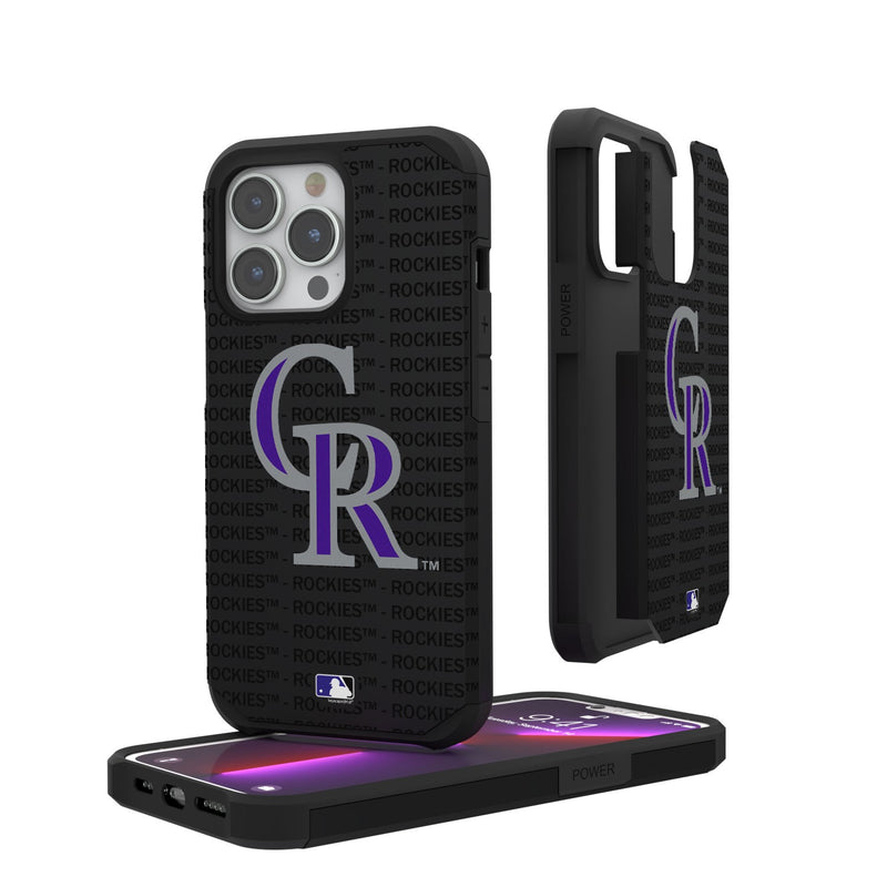 Colorado Rockies Blackletter iPhone Rugged Case