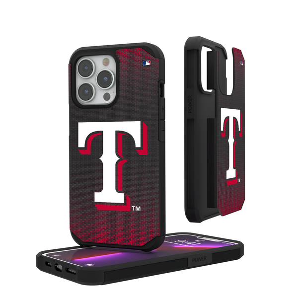 Texas Rangers Linen iPhone Rugged Phone Case