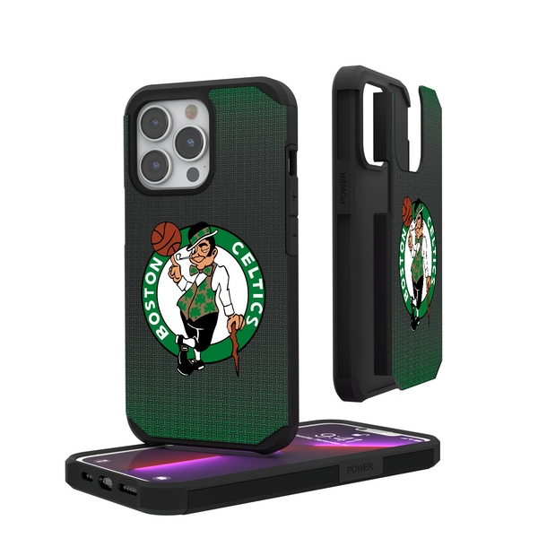 Boston Celtics Linen iPhone Rugged Phone Case