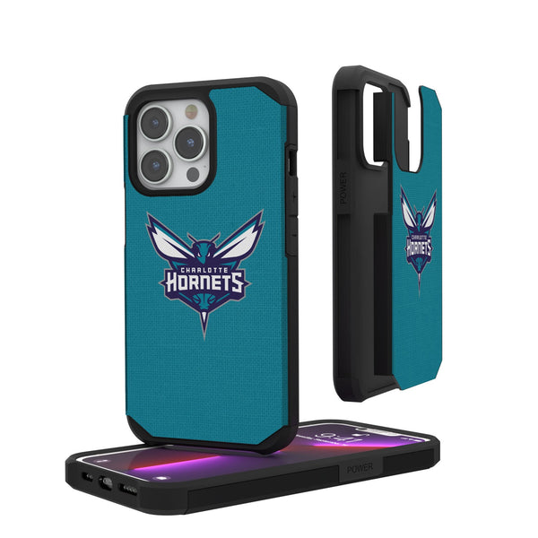 Charlotte Hornets Solid iPhone Rugged Case
