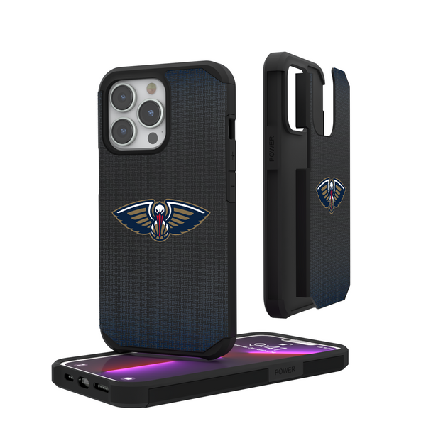 New Orleans Pelicans Linen iPhone Rugged Phone Case
