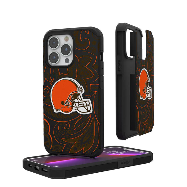 Cleveland Browns Paisley iPhone Rugged Case