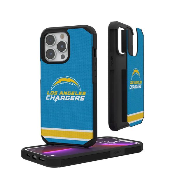 Los Angeles Chargers Stripe iPhone Rugged Case